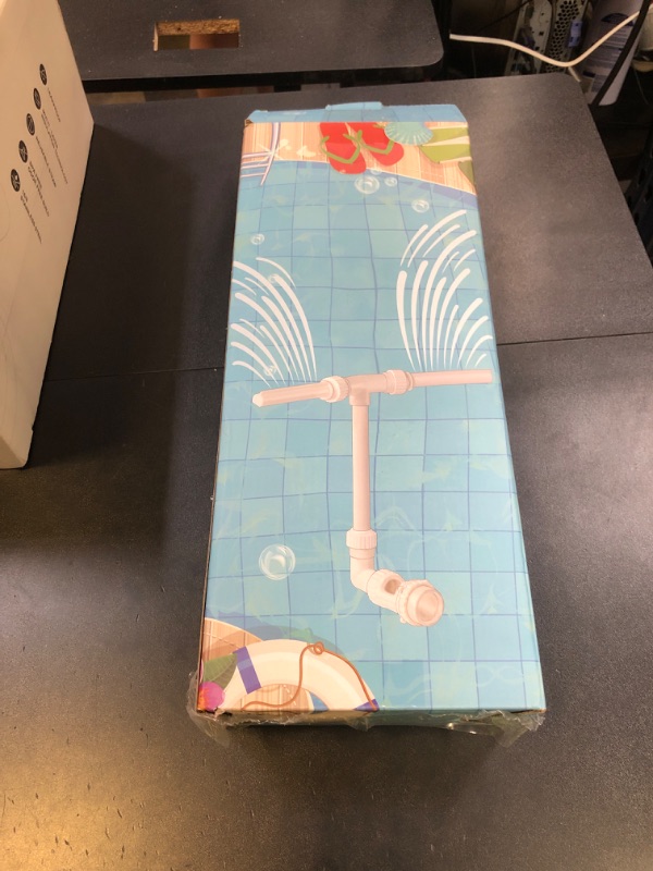Photo 1 of Swimming Pool Waterfall Fountain Spray - 2 Fountain Heads Water Sprinkler, Cool & Warm Pool Spa Water Temperatures, Water Fun Pool Aerator Backyard Decor for Above & In-ground Indoor Outdoor Pools