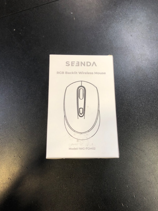 Photo 1 of seenda Rechargeable Wireless Mouse -Light Up Mouse for Laptop, Small Cordless Mice with Quiet Click & LED Lights for Kids' Chromebook, Windows, Mac PC Computer - Black