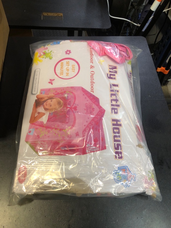 Photo 1 of PLAY 10 Kids Princess Castle Pink Tent, Indoor/Outdoor Playhouse, 37 * 28 * 40 Inch, Big Enough for 2-3 Little Children