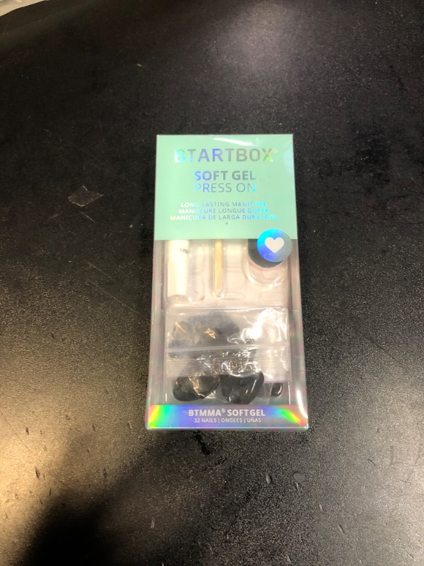 Photo 1 of Black Press On Nails Almond - BTArtbox Short Press On Nails with Nail Glue, Fit Perfectly & Natural Reusable Stick On Nails in 16 Sizes - 30PCS Soft Gel Glue On Nails Kit, Black Velvet