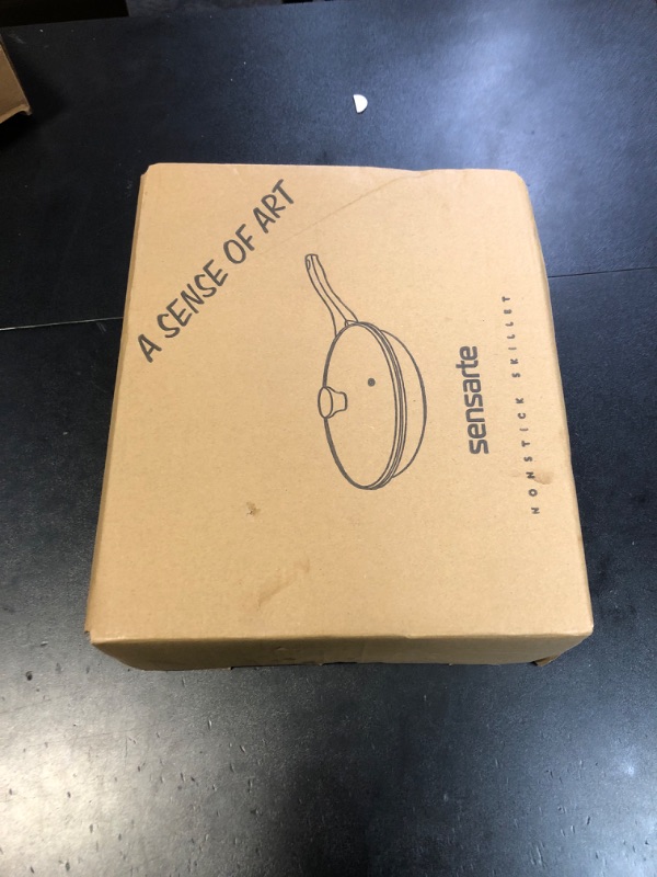 Photo 1 of SENSARTE Nonstick Frying Pan Skillet with Lid, Omelet Pan with Cover, Healthy Egg Pan Chef's Pan, Kitchen Cooking Pan, PFOA Free (8inch + Glass Lid)