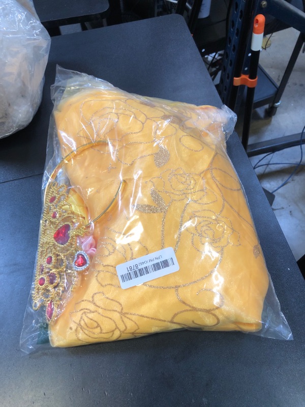 Photo 1 of Avady Princess Costume for Princess Layered Off Shoulder Birthday Party Christmas Dress Up Yellow 7-8Y