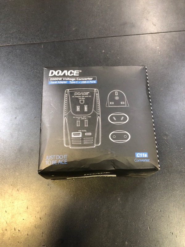 Photo 1 of Upgraded 2000W Voltage Converter US to Europe -220V to 110V Converter for European Travel for Hair Dryer Straightener, 2300W Travel Power Adapter with PD Charger for Tablet Camera Cell Phone