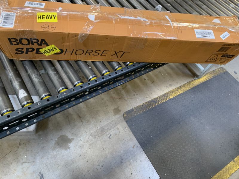 Photo 1 of Bora Portamate Speedhorse XT Sawhorse Pair- Two pack, 30-36 inch height adjustable Legs, Metal Top for 2x4, Heavy Duty Pro Bench Saw Horse for Contractors, Carpenters - PM-4550T,Orange