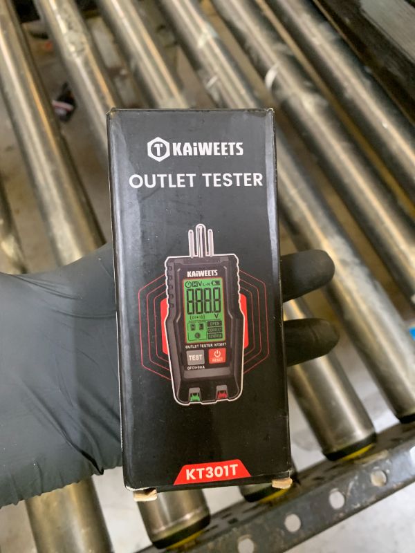 Photo 1 of KAIWEETS GFCI Outlet Tester with LCD Display, 3-Prong Receptacle Wiring Detector, Voltage Socket Checker, Auto Hold, Electrical Diagnostic Tool for 120V AC Home Outlets