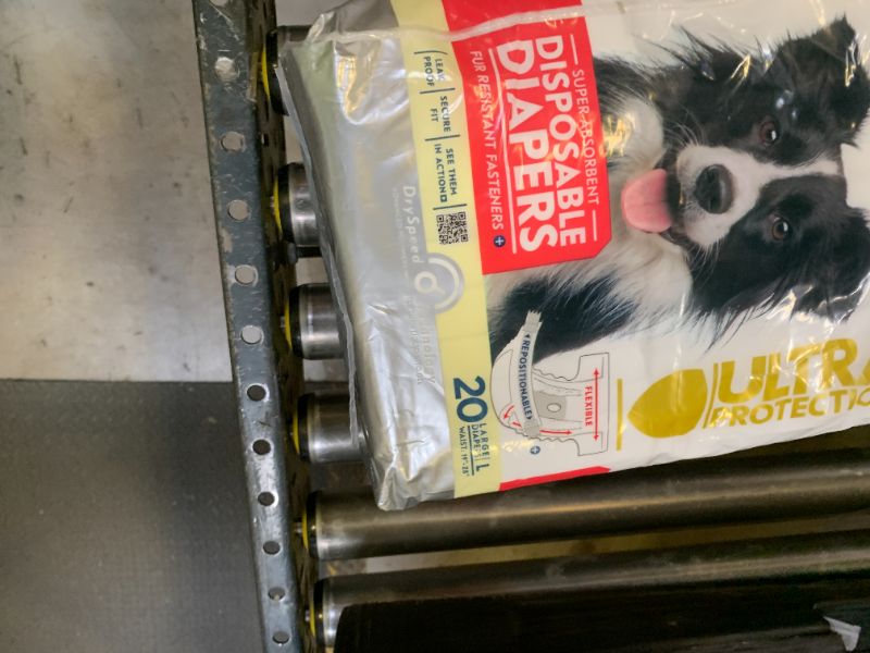 Photo 1 of Paw Inspired 20ct Disposable Dog Diapers | Female Dog Diapers Ultra Protection | Diapers for Dogs in Heat, Excitable Urination, or Incontinence (Large)