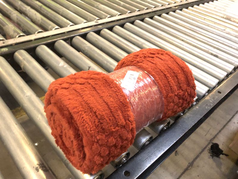 Photo 1 of 50x70 Inch Rust Throw Blanket - Soft & Fluffy Fleece, Cute & Aesthetic, Perfect for Sofa, Couch, Chair, Bed, Living Room & Bedroom, All-Season Use, Plush & Cozy Decorative Blanket