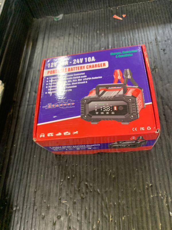 Photo 1 of ABLY Battery Charger 20A 12V/24V LiFePO4 Lead Acid Fully Automatic Battery Maintainer, Car Battery Trickle Charger Automotive w/Battery Repair, Winter Mode, for AGM, STD, Gel, Deep Cycle Batteries