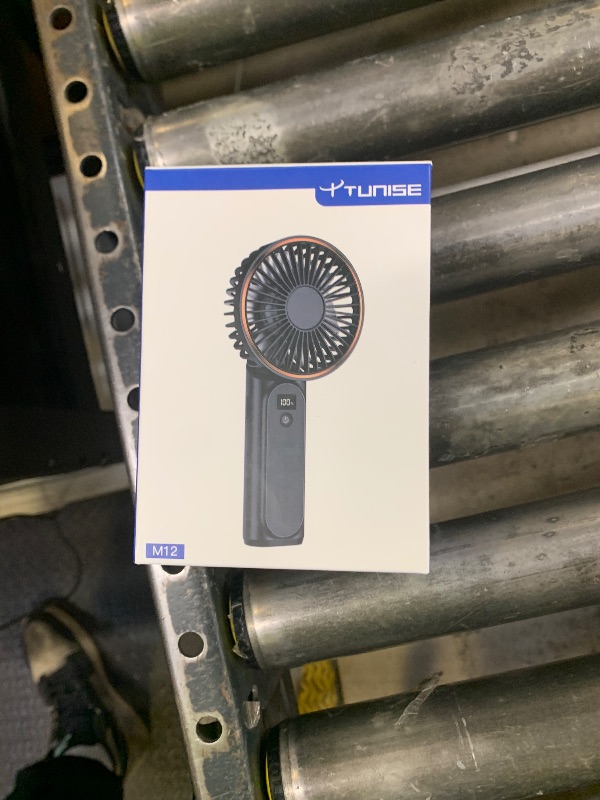 Photo 1 of TUNISE Portable Handheld Fan, 4000mAh, 180 Adjustable, 6 Speed Wind, USB Rechargeable Foldable Fan with Real-Time Electricity Display
