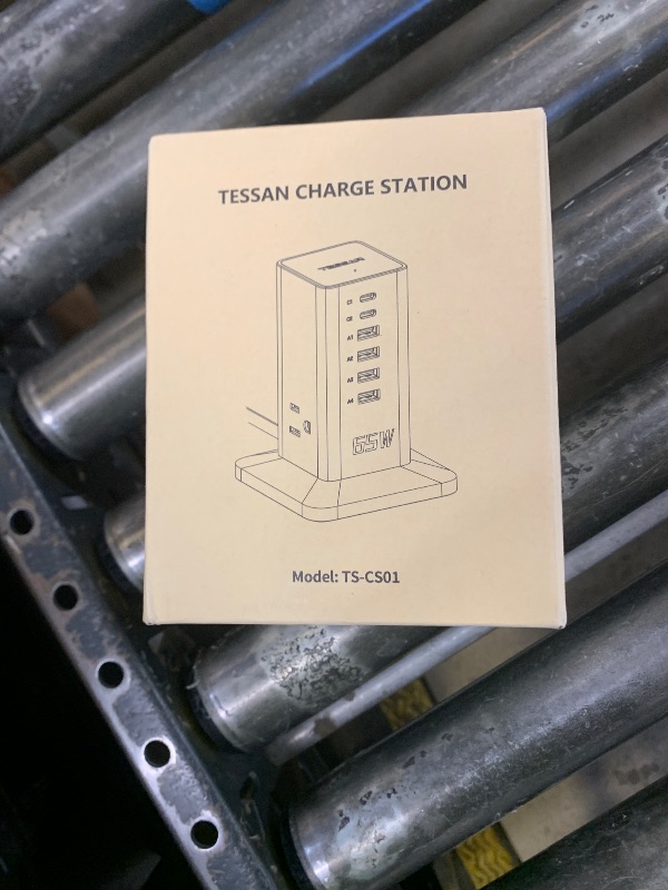 Photo 1 of USB Charging Station for Multiple Devices PD 65W, TESSAN 9-in-1 USB C Charger Block for iPhone 16/15, MacBook, Tablet, Type C Desktop Charger with 3 AC, Home Travel Office Accessories