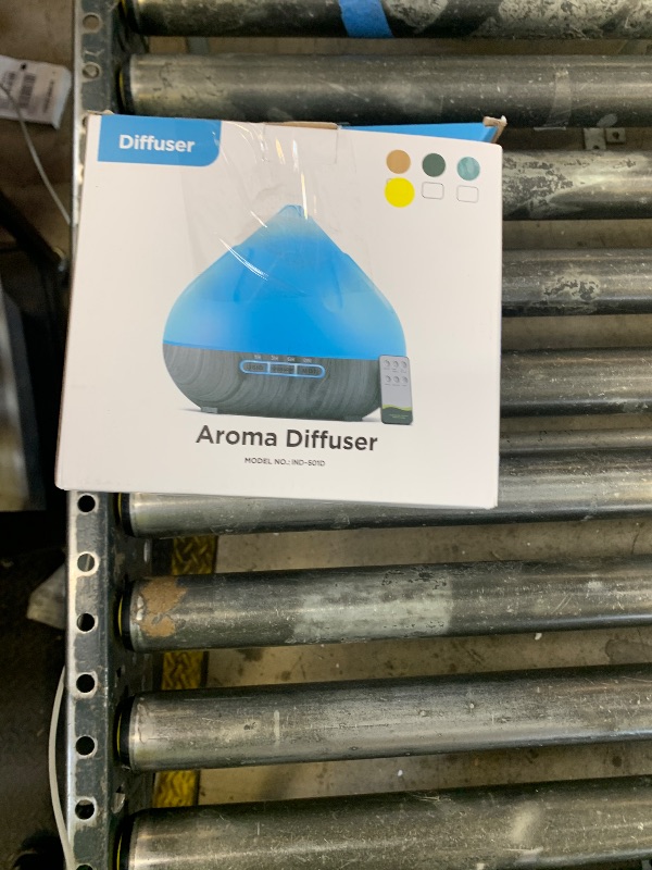 Photo 1 of Dynooper Essential Oil Diffuser for Home: 500ML Aroma Diffuser for Hotel Office Yoga Room - Humidifier with 14 Colors LED Night Light for Kids/Women Home Relaxation,Brown