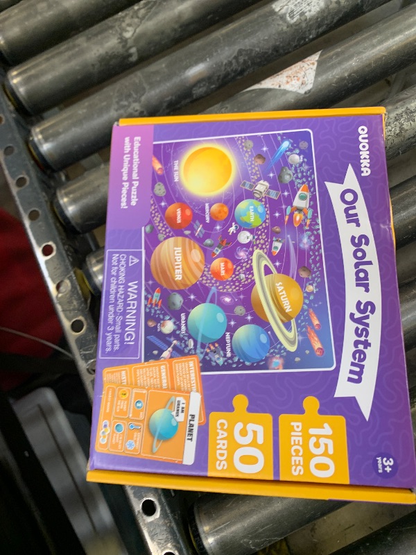 Photo 1 of QUOKKA Puzzles for Kids Ages 8-10 - 150 Pcs Jigsaw Puzzles for 6-8 Year Olds - 400+ Facts on 50 Double-Sided Flashcards - Learn Space Education Activity Gift - Shaped Puzzle for Toddlers 4-6