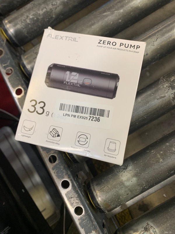 Photo 1 of FLEXTAILGEAR Zero Pump Air Pump for Inflatables, 1.2 oz Ultra-Mini Electric air Pump Portable Air Mattress Pump, Rechargeable Air Pump for Pool Floats Air Bed Air Mattress