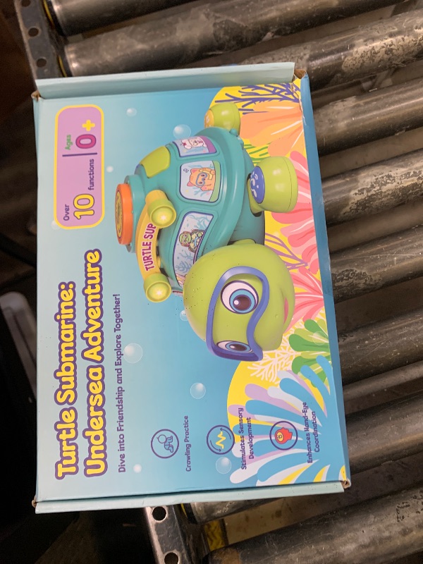 Photo 1 of Educational Baby Toys 6-12 Month, Musical Crawling Turtle, Infant Toys for 6 7 8 9 10 Month Old Boy Girl, Christmas Bilingual Baby Gifts for 3-6-9-12 Months