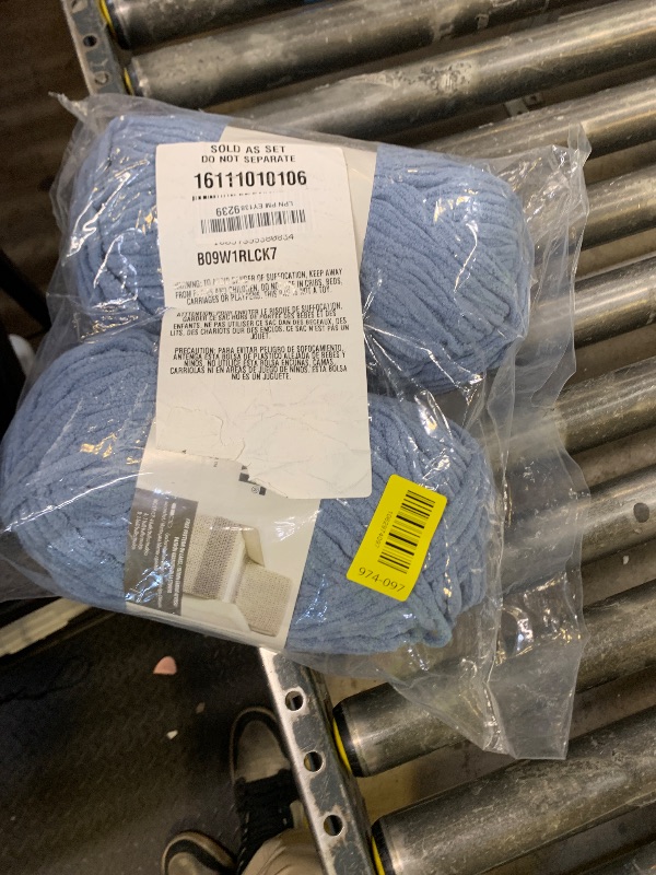 Photo 1 of Bernat Blanket Country Blue Yarn - 2 Pack of 300g/10.5oz - Polyester - 6 Super Bulky - 220 Yards - Knitting/Crochet