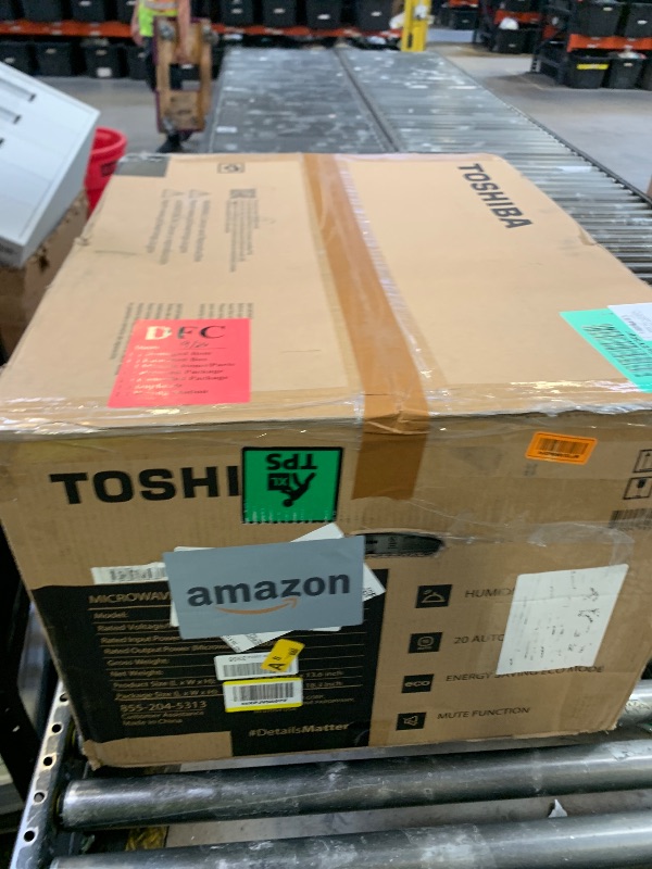 Photo 1 of Toshiba ML-EM62P(SS) Large Countertop Microwave with Smart Sensor, 6 Menus, Auto Defrost, ECO Mode, Mute Option & 16.5" Position Memory Turntable, 2.2 Cu Ft, 1200W, Stainless Steel