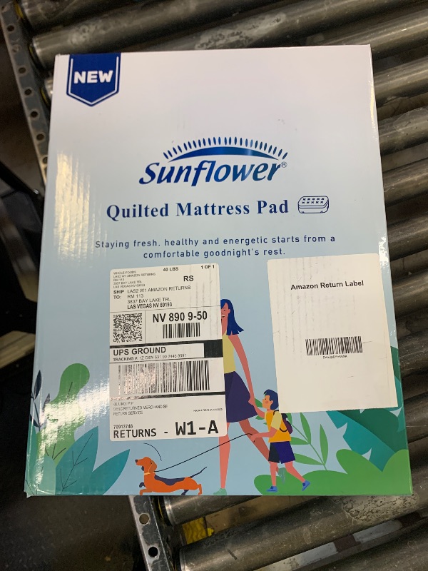 Photo 1 of Sunflower Queen Mattress Pad, Hypoallergenic Cotton Mattress Cover, 18-22" Extra Deep Pocket Quilted Protector, Breathable&Noiseless