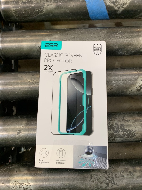 Photo 1 of ESR 3 Pack for iPhone 17 Pro Screen Protector, [9H Hardness] [Military Grade Shatterproof] Full Coverage Tempered Glass Film with Easy Installation Tool, HD Clear, Scratch Resistant