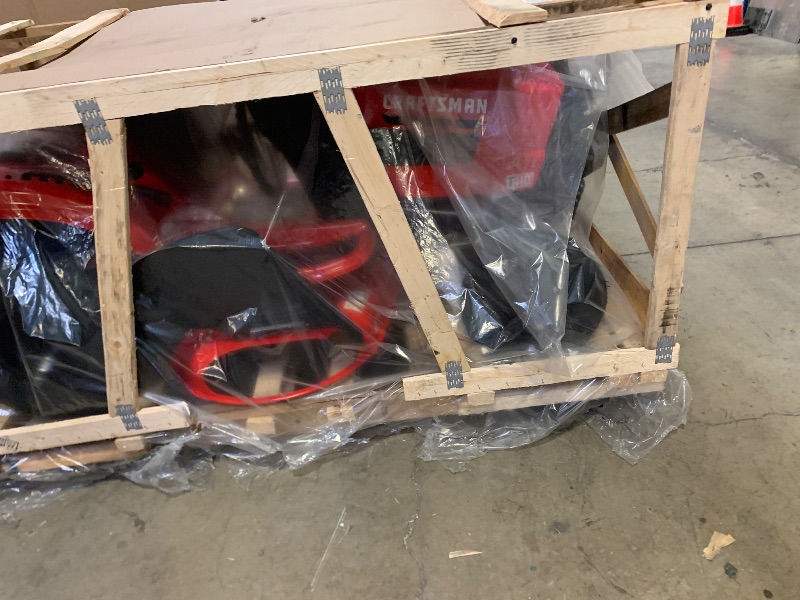 Photo 1 of Craftsman 42" Gas Riding Lawn Mower with 17.5 HP* Briggs and Stratton Single-Cylinder Engine, Gas Lawn Tractor with 7-Speed Transmission, Red/Black
