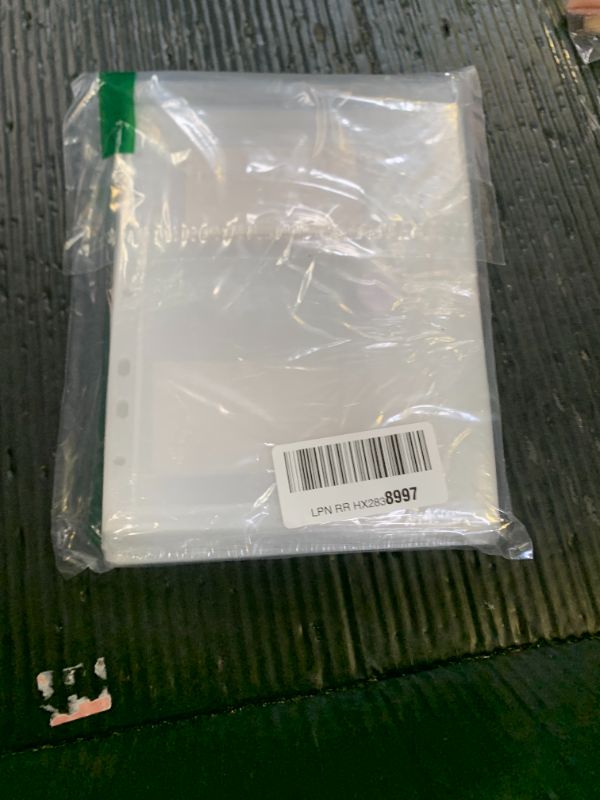 Photo 1 of 10 Pcs A5 Binder Pockets 5.5 x 8.5 Inches Mini Binder Pocket 7-Hole Binder Pocket Folders Mini Binder Dividers Clear Binder Folders Envelopes