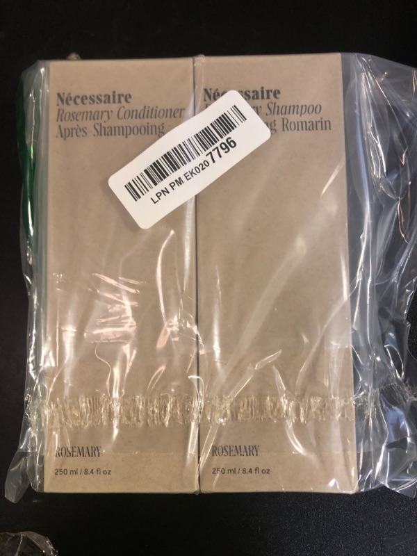 Photo 1 of Nécessaire Rosemary Hair Duo | Multi-Protien Strengthening Shampoo + Conditioner For Thinning Hair. For Women + Men. Good For All Hair Types/Textures. Free Of Sulfates. Color-Safe. 250 ml / 8.4 oz