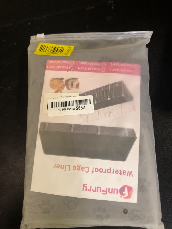 Photo 1 of Funfurry Waterproof Guinea Pig Cage Liner,Washable Tarp Bottom Base,Cage Liners for Small Animals,Hamster Chinchilla Hedgehog Ferret Rabbit. (Dark Grey-Paw, 24" X 36")