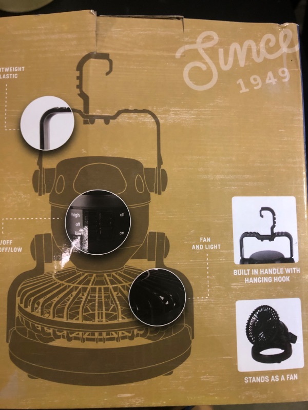 Photo 1 of Stansport 450 18-LED Camping Lantern with Fan , Black