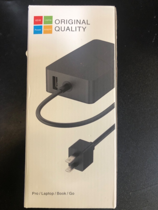 Photo 1 of 65W Charger Compatible with Microsoft Surface Pro 11, 10, 9, 8, 7+, 7, 6, 5, 4, 3, X, Power Adapter for Windows Surface Laptop 7/6/5/4/3/2/1, Go Tablet, Book 3/2/1, Support 44W, 36W, LED, 10FT