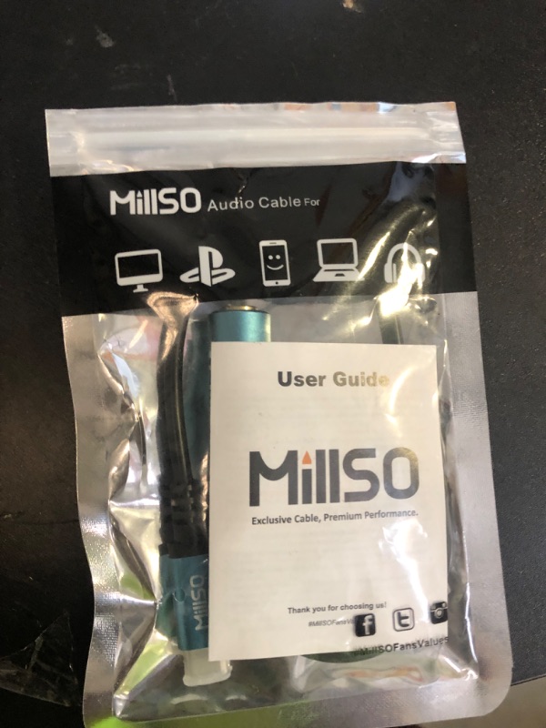 Photo 1 of MillSO USB Type C to 1/4 Headphone Adapter TRS 6.35mm Female to USB C Aux Audio Adapter Stereo Jack Adapter for Amplifiers, Mixer, Home Theater, Smartphones, Laptop, 6.35mm Headphones