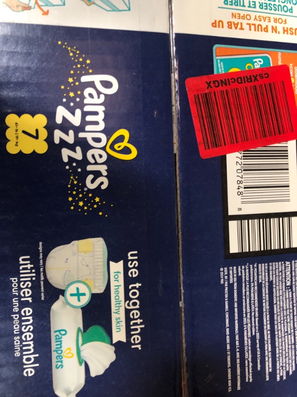 Photo 1 of Pampers ZZZ Overnight Diapers, Size 7 (41+ lbs), 36 Count, Nighttime Protection Disposable Baby Diaper, Night Time Leak and Skin Protection