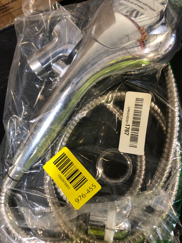 Photo 1 of High Pressure 8-mode Handheld Shower Head with 5 ft Stainless Steel Hose and Adjustable Bracket, Built-in Power Wash to Clean Tub, Clean Corner,Tile & Pets