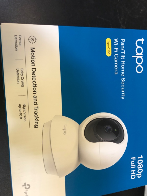 Photo 1 of TP-Link Tapo Pan/Tilt Security Camera for Baby Monitor, Pet Camera w/Motion Detection, 1080P, 2-Way Audio, Night Vision, Cloud & SD Card Storage, Works with Alexa & Google Home (Tapo C200)