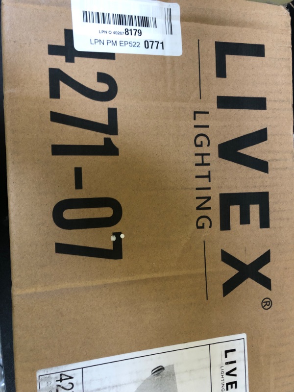 Photo 1 of Livex Lighting 4271-07 Oasis 1-Light Bronze Wall Sconce , White