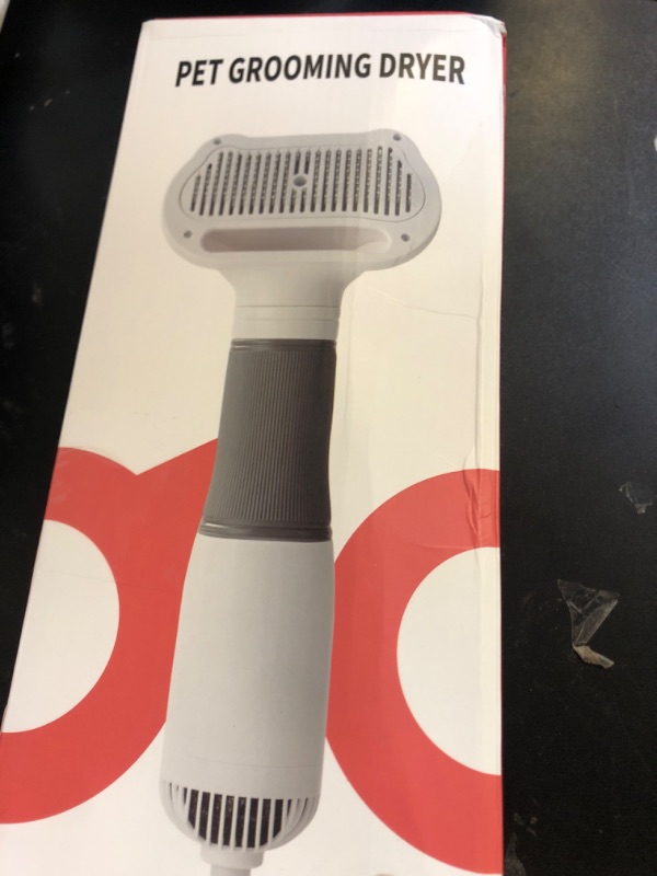 Photo 1 of 3-in-1 Pet Hair Dryer & Slicker Brush for Dogs & Cats – Portable, Quiet, Adjustable Temp, Overheat Protection Dog Hair Dryer
