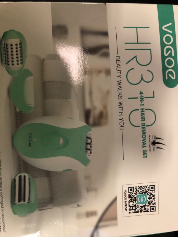 Photo 1 of VOGOE Epilator for Women-Cordless Epilators Hair Removal for Women, 4-in-1 Electric Razor Hair Remover, 2 Speeds & 21 Tweezers for Face Legs Arms Armpit Bikini, Green HR310