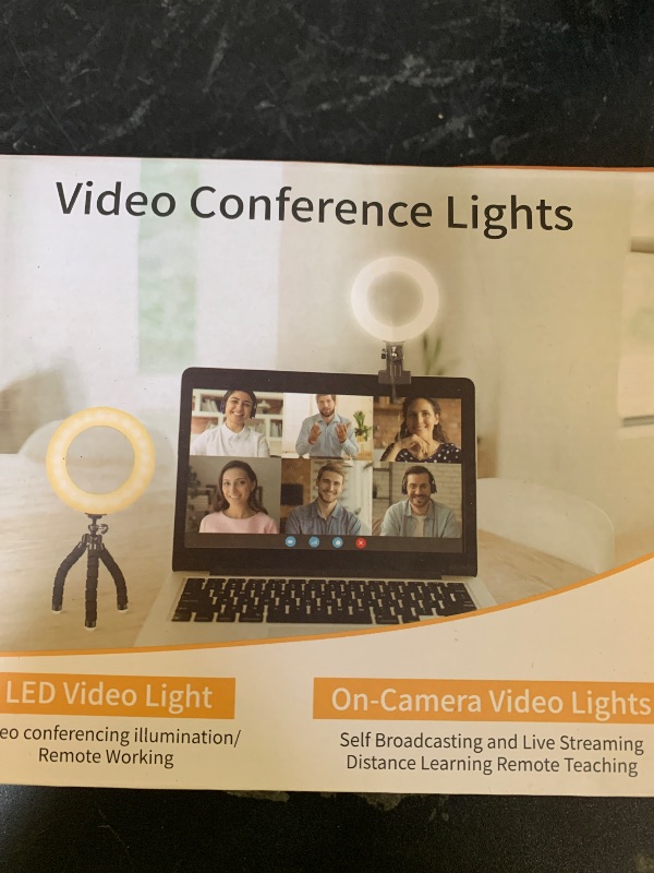 Photo 1 of Video Conference Lighting Kit, Ring Light Clip on Laptop Monitor with 5 Dimmable Color & 5 Brightness Level for Webcam Lighting/Zoom Lighting/Remote Working/Self Broadcasting and Live Streaming, etc.