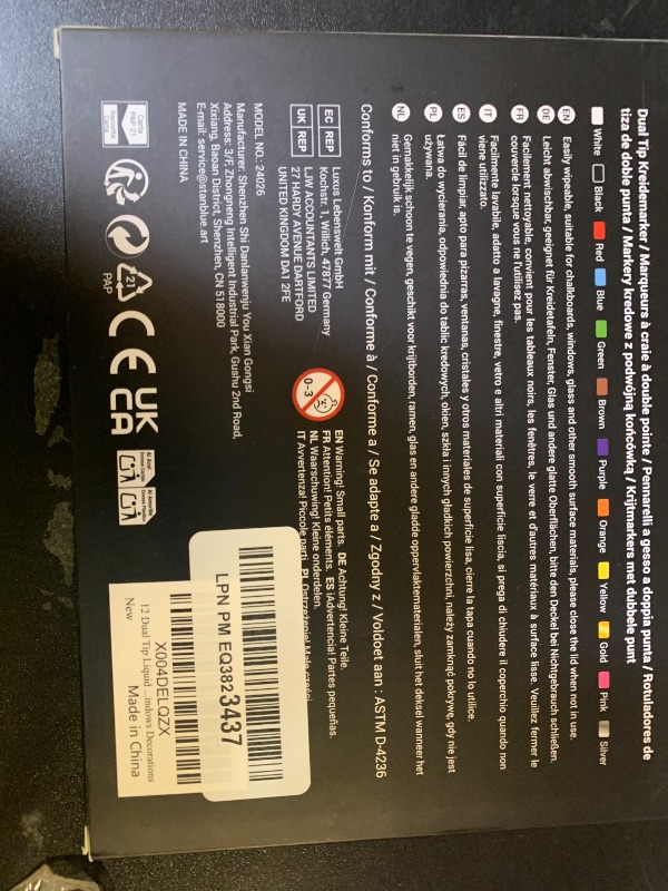 Photo 1 of 12 Dual Tip Liquid Chalk Markers - Erasable Chalk Markers for Blackboard, Chalkboard Signs, Glass, Chalk Pens Wet Erase Makers for Bar Menu, Shcool,Wedding Sign, Just Married Car Windows Decorations