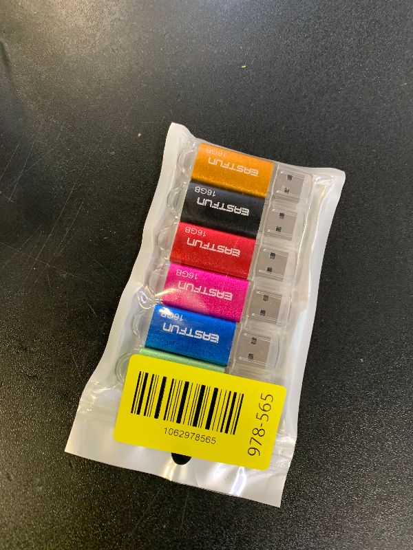 Photo 1 of EASTFUN 6 Pack 16GB USB 2.0 Flash Drive Memory Stick Thumb Drive, with LED Indicator, 6 Pcs Mix Colors: Rose/Red/Gold/Black/Green/Blue