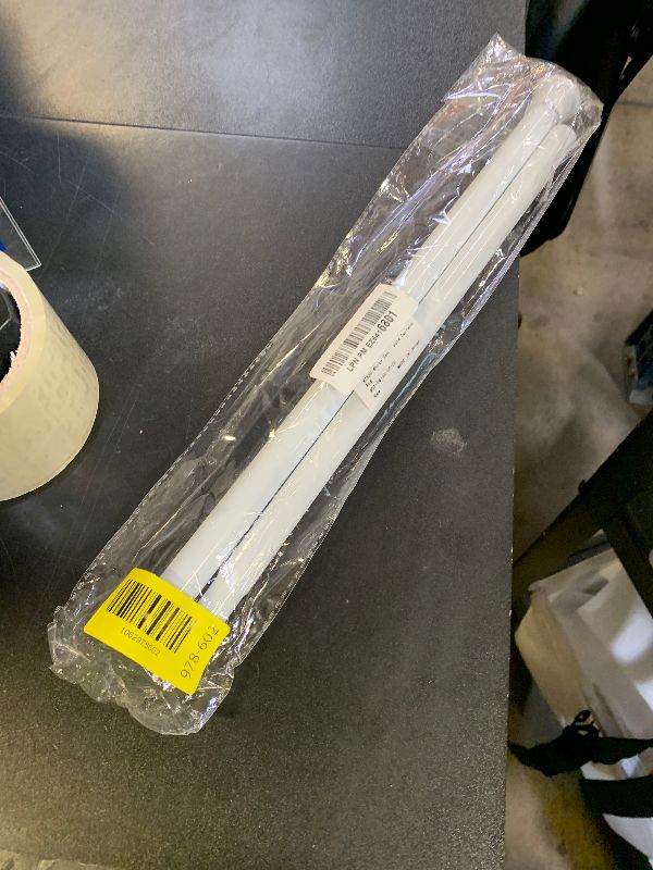 Photo 1 of MEXAU White Tension Curtain Rods18 to 36 Inch,Small Curtain Rods No Drilling,Short Tension Rod,Adjustable Spring Rod for Windows,Door,Closet