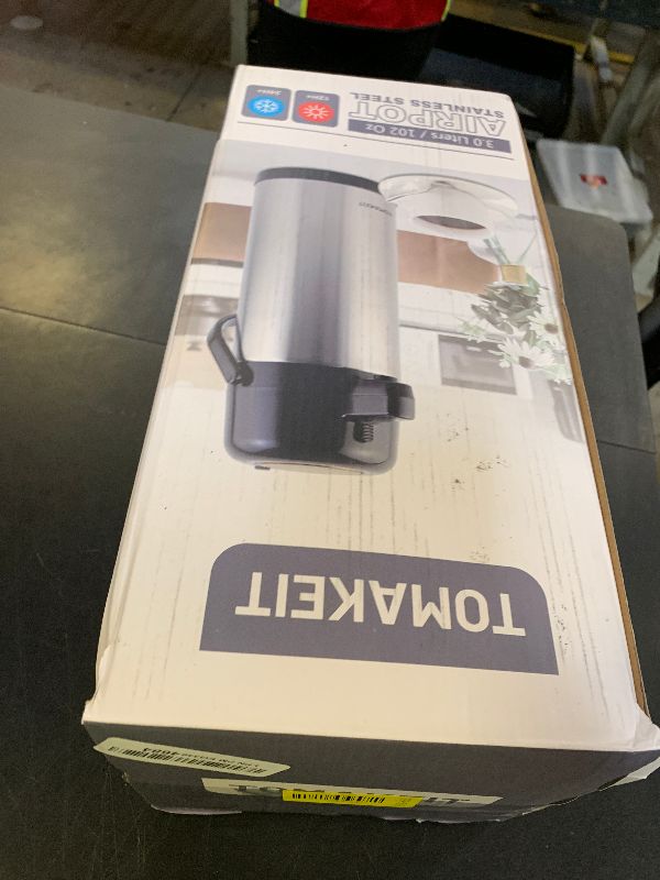 Photo 1 of Airpot Coffee Dispenser with Pump,102 OZ/ 3L Large Coffee Dispenser with Tea Filter for Party Hot Drinks Water Tea Chocolate Hot/Cold Water, Insulated Stainless Steel Thermal Carafes