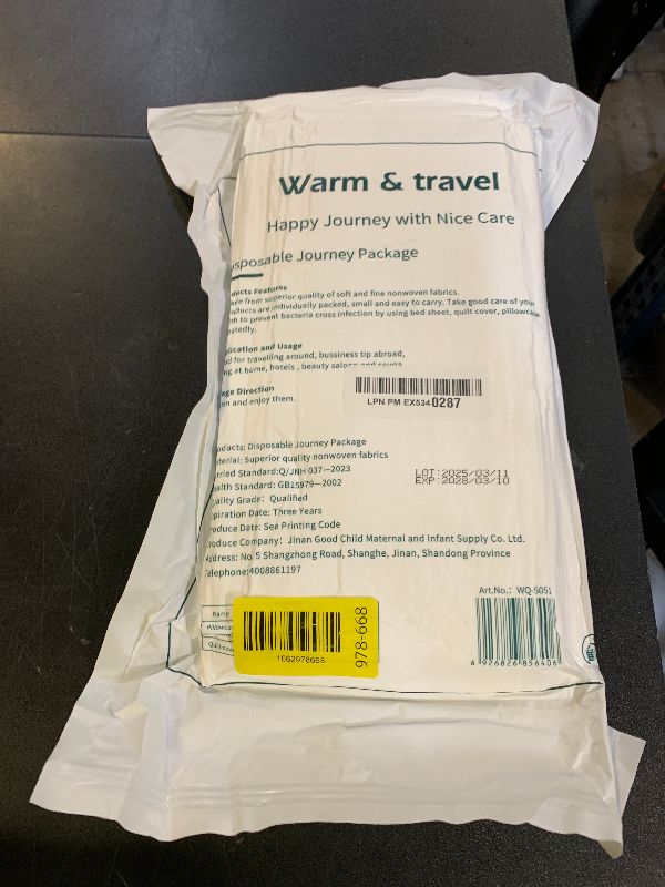 Photo 1 of Nanaborn Disposable Bed Sheets for Travel 4 Piece Hotel Portable Sheet Quilt Cover Pillowcases for Business Trip Bedding Kit