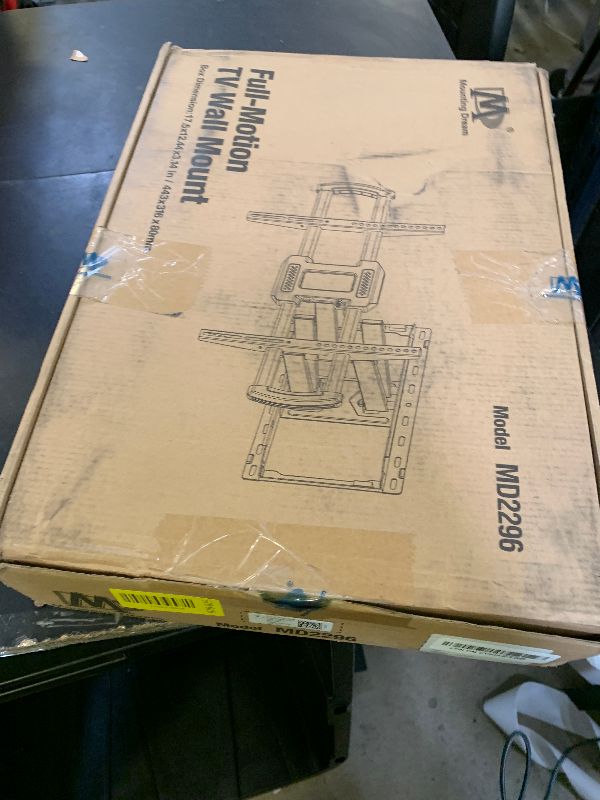 Photo 1 of Mounting Dream TV Wall Mount, UL Listed Full Motion Mount Bracket for 42-84 Inch Flat Screen TVs, Swivel Articulating Dual Arms, Max VESA 600x400mm, 100 LBS Loading, Fits 16 Inches Wood Studs, MD2296