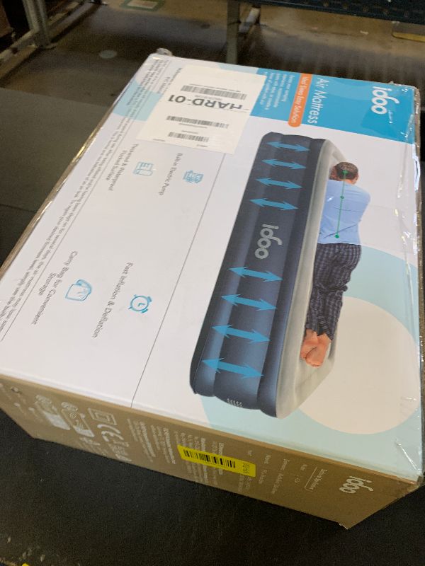 Photo 1 of iDOO Queen Air Mattress with Built in Pump, 18 Raised Comfort Inflatable Blow up Mattress, Upgraded Four Chamber Portable Air Bed for Camping, Guests and Home, Colchon Inflable, 650 lbs Max