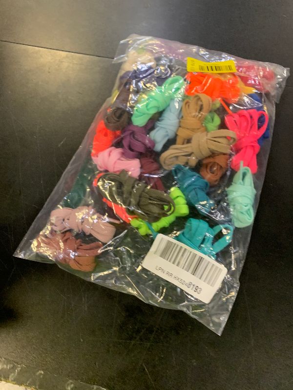 Photo 1 of BQTQ 40 Pairs Colored Shoe laces Flat Shoelaces Multipack Colorful Shoestrings for Sneakers Skates Sport Shoes Boots, 28 inch