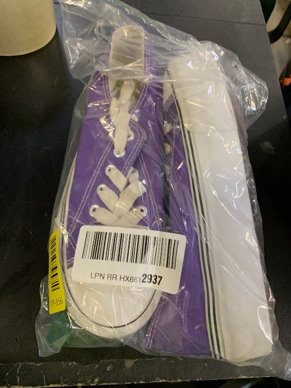 Photo 1 of Bubbie Platform Sneakers for Women White Platform Shoes Low Top Tennis Shoes Non Slip Black Fashion Canvas Sneakers(Dark Purple.US6)