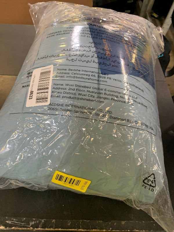 Photo 1 of Bedsure Full Size Comforter Set, Grayish Blue Soft Prewashed Bedding for All Seasons, 3 Pieces GentleSoft™ Warm Down Alternative Bed Set, 1 Lightweight Comforter (82"x86") and 2 Pillowcases (20"x26")