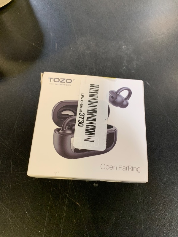 Photo 1 of TOZO OpenEarRing True Open Ear Headphones, Lightweight Comfort Open Ear Clip Wireless Earbuds, 40H Play Bluetooth 5.4 Headphones with Smart Digital Display Design Fit Sports Running, Workout Rose Gold