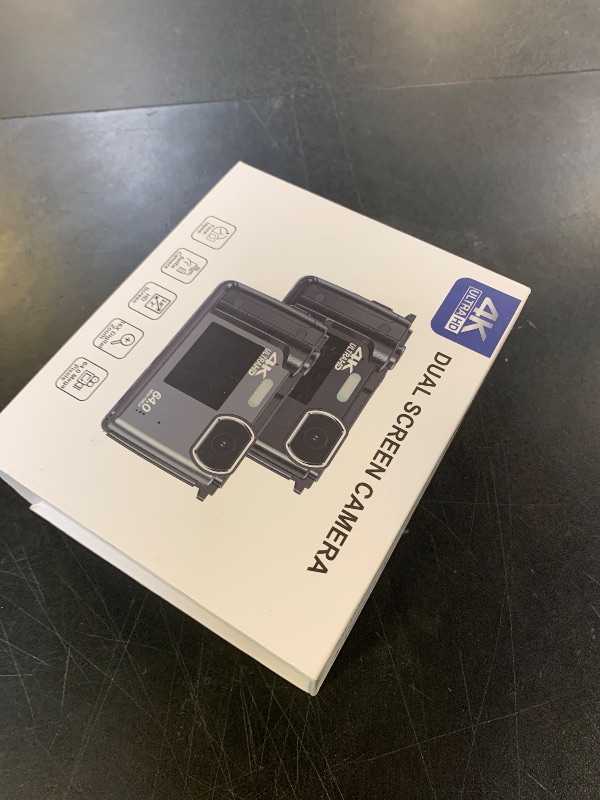 Photo 1 of 4K Digital Camera, 64MP Dual-Lens Vlogging Camera for Photography and Video 30FPS, Autofocus Anti-Shake, Selfie YouTube Camera, Digital Camera with Flash, SD Card, 2 Batteries