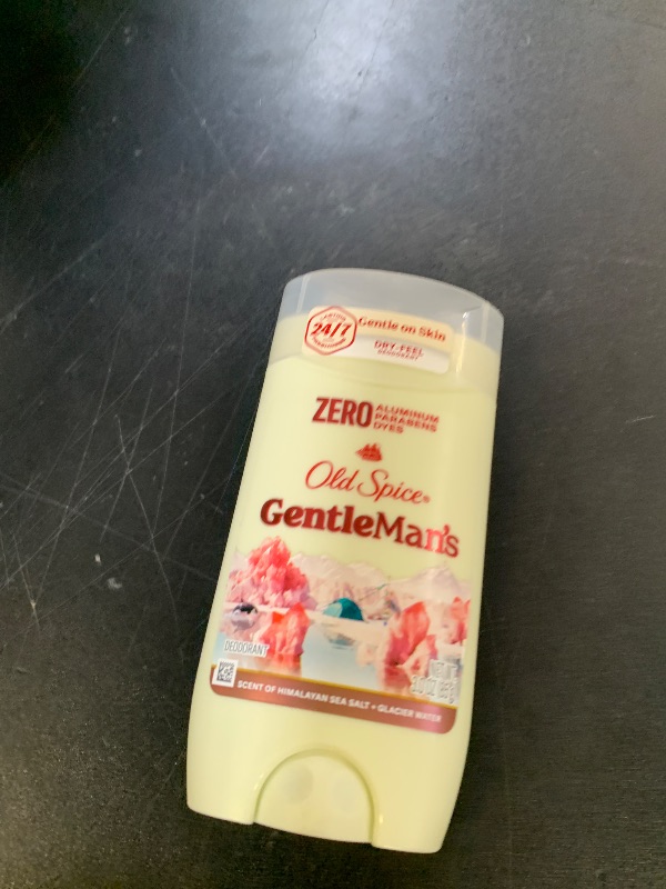 Photo 1 of Old Spice GentleMan's Aluminum Free Dry Feel Deodorant for Men, 24/7 Lasting Freshness, Gentle on Skin with Skin Conditioners, Himalayan Sea Salt + Glacier Water Scent, 3.0 oz 