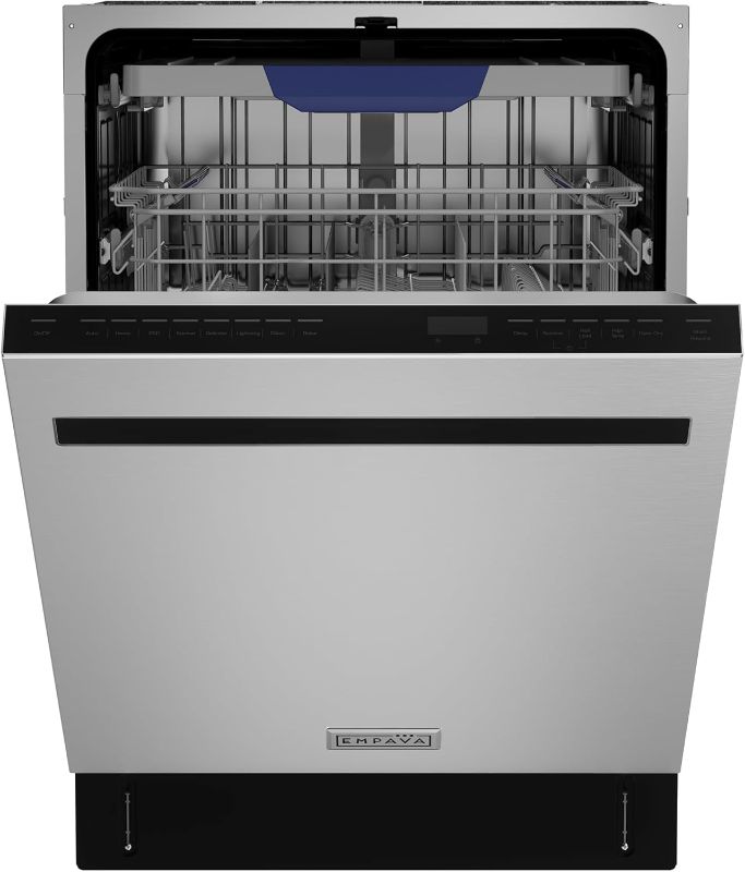 Photo 1 of Empava 24 Inch Built-in Dishwasher, Stainless Steel Tub 15 Place Settings, 8 Wash Cycles, Top Control, Auto Door Dry, 49 dB Ultra Quiet, Energy Star & UL Certified 